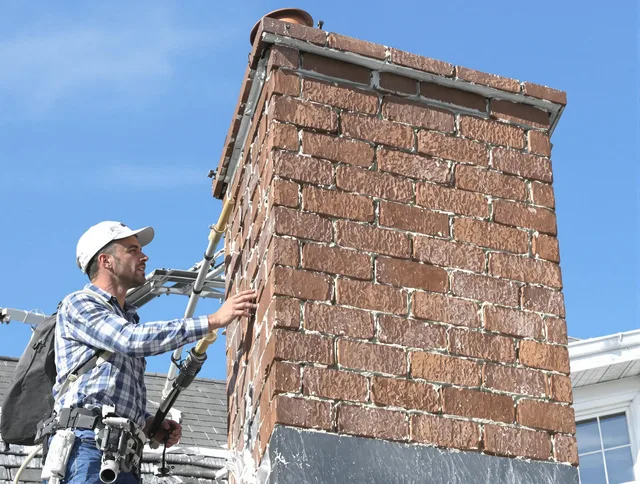 Brickwork for a chimney rebuild by Willowick Chimney Sweep in Willowick, OH