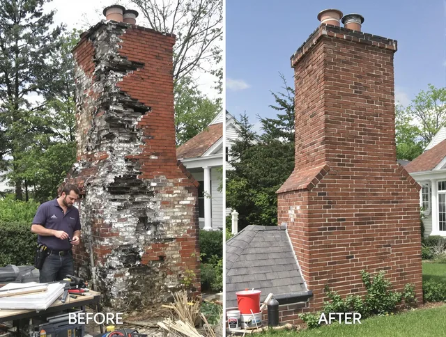 Willowick Chimney Sweep performing a full chimney restoration in Willowick, OH