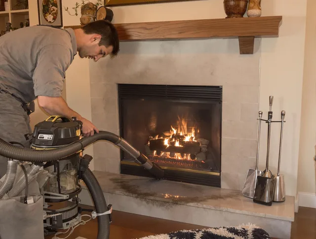 Routine fireplace upkeep by Willowick Chimney Sweep in Willowick, OH