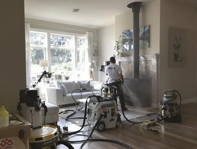 Soot removal service by Willowick Chimney Sweep for a fireplace in Willowick, OH